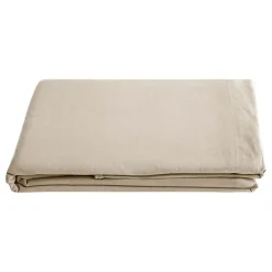 Drap plat Palace pur coton teint lavé, 63 fils/cm² - Palace Lin - 270 x 290 cm pour lit King Size>Vent Du Sud