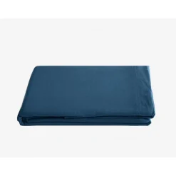 Drap plat Palace pur coton teint lavé, 63 fils/cm² - Palace Marine - 240 x 290 cm pour lit 2 places>Vent Du Sud Hot