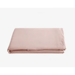 Vent Du Sud Drap plat Palace pur coton teint lavé, 63 fils/cm² - Palace Rose - 240 x 290 cm pour lit 2 places* Drap Plat