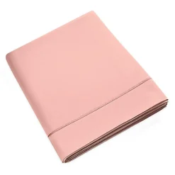 Drap plat percale de coton peigné "Julian" toutes dimensions - Julian Rose Poudré - 240 x 300 cm pour lit 2 places>Coton Pur Online