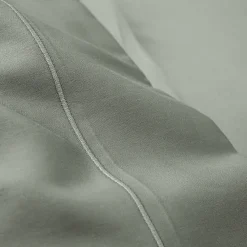 Coton Pur Drap plat percale de coton peigné "Julian" toutes dimensions - Julian Ardoise - 180 x 290 cm pour lit 1 place* Drap Plat