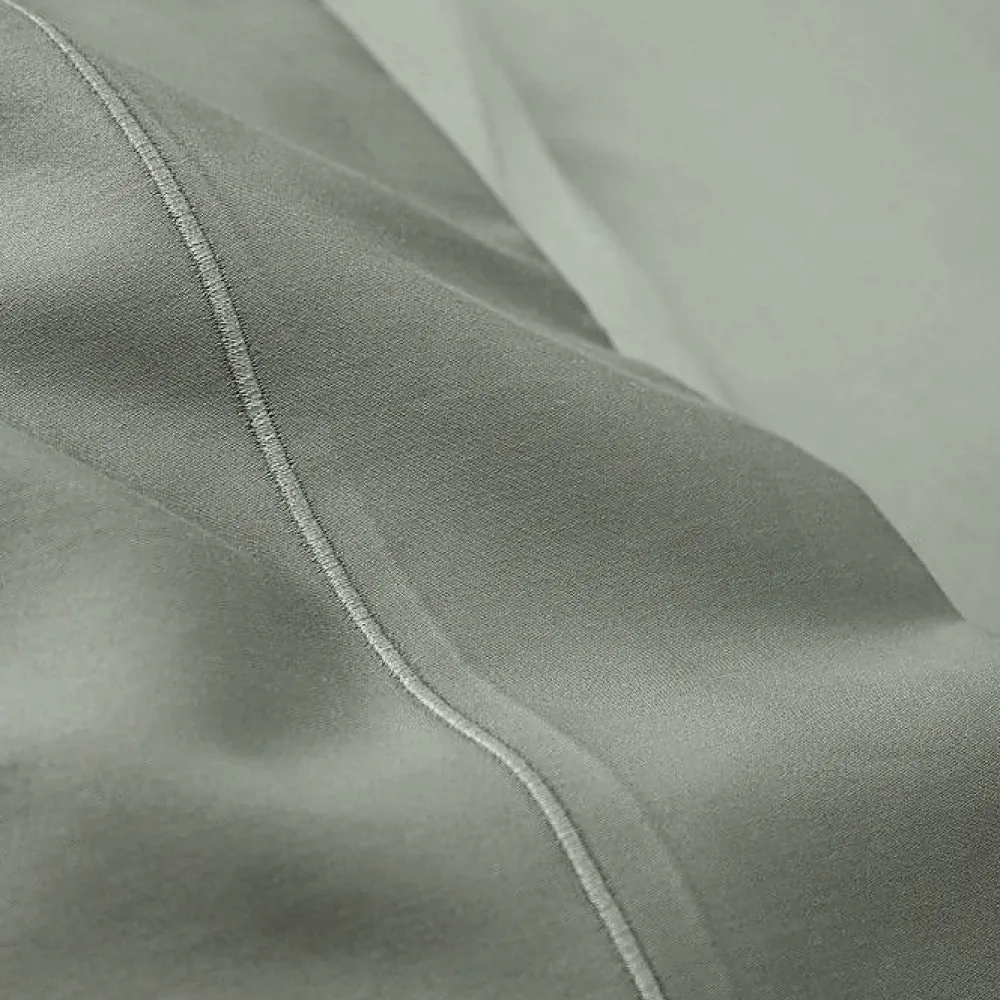 Coton Pur Drap plat percale de coton peigné "Julian" toutes dimensions - Julian Ardoise - 180 x 290 cm pour lit 1 place* Drap Plat
