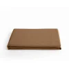 Vent Du Sud Drap plat percale pur coton peigné longues fibres 80 fils/cm² - Cognac - 240 x 300 cm pour lit 2 places* Drap Plat