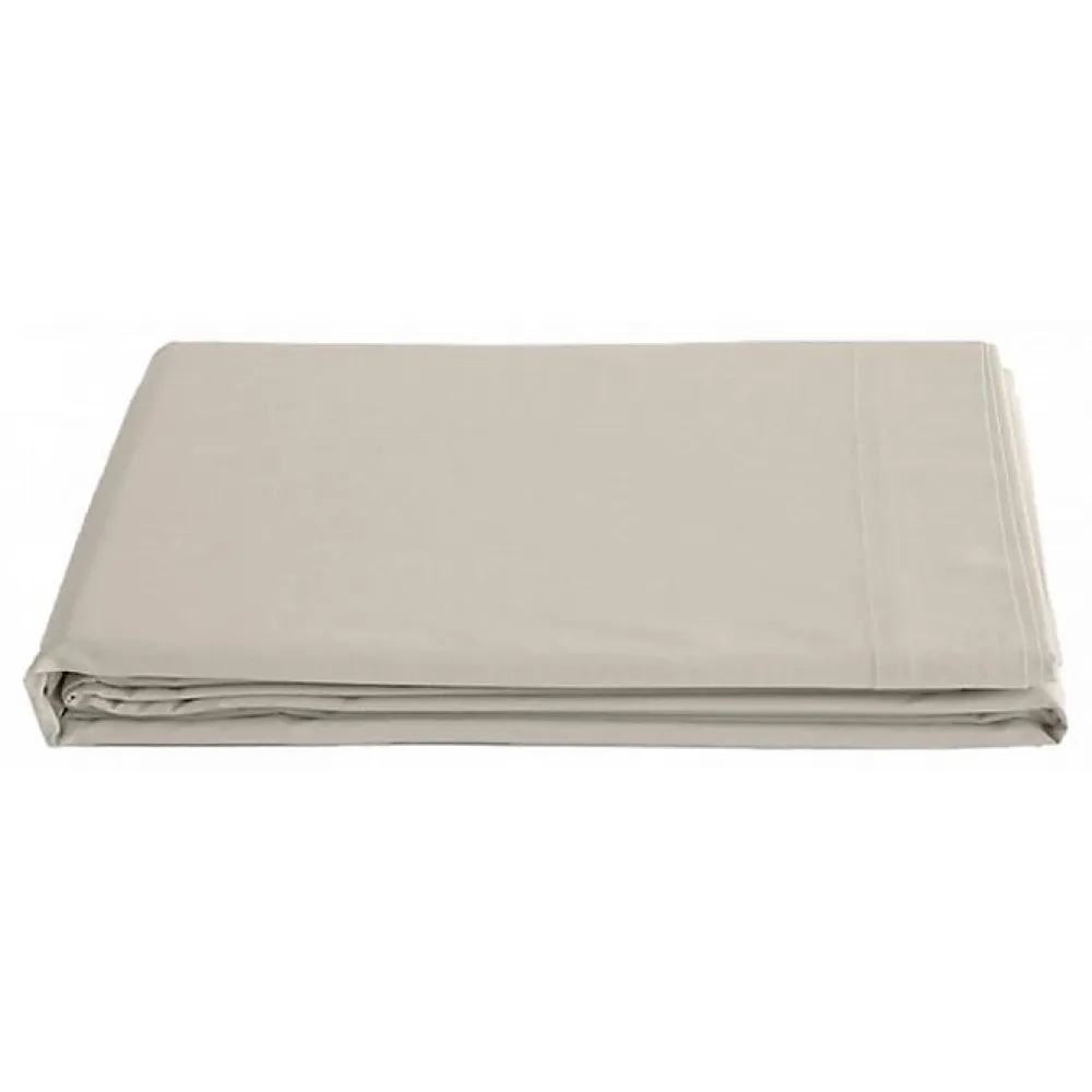 Vent Du Sud Drap plat percale pur coton peigné longues fibres 80 fils/cm² - Ivoire - 240 x 300 cm pour lit 2 places* Drap Plat