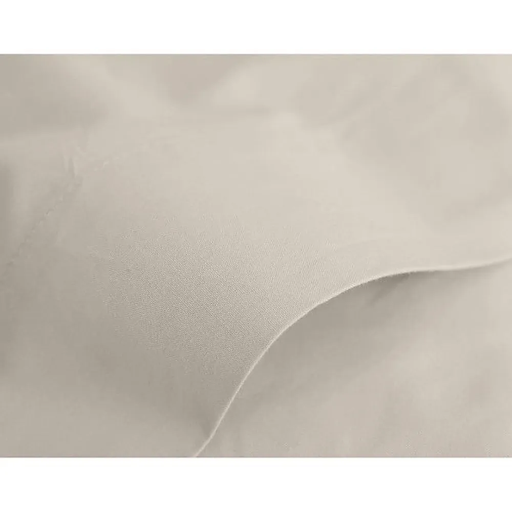 Vent Du Sud Drap plat percale pur coton peigné longues fibres 80 fils/cm² - Ivoire - 240 x 300 cm pour lit 2 places* Drap Plat