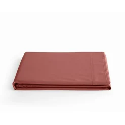 Vent Du Sud Drap plat percale pur coton peigné longues fibres 80 fils/cm² - Pêche - 270 x 300 cm pour lit King size* Drap Plat