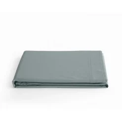 Vent Du Sud Drap plat percale pur coton peigné longues fibres 80 fils/cm² - Lichen - 180 x 290 cm pour lit 1 place* Drap Plat
