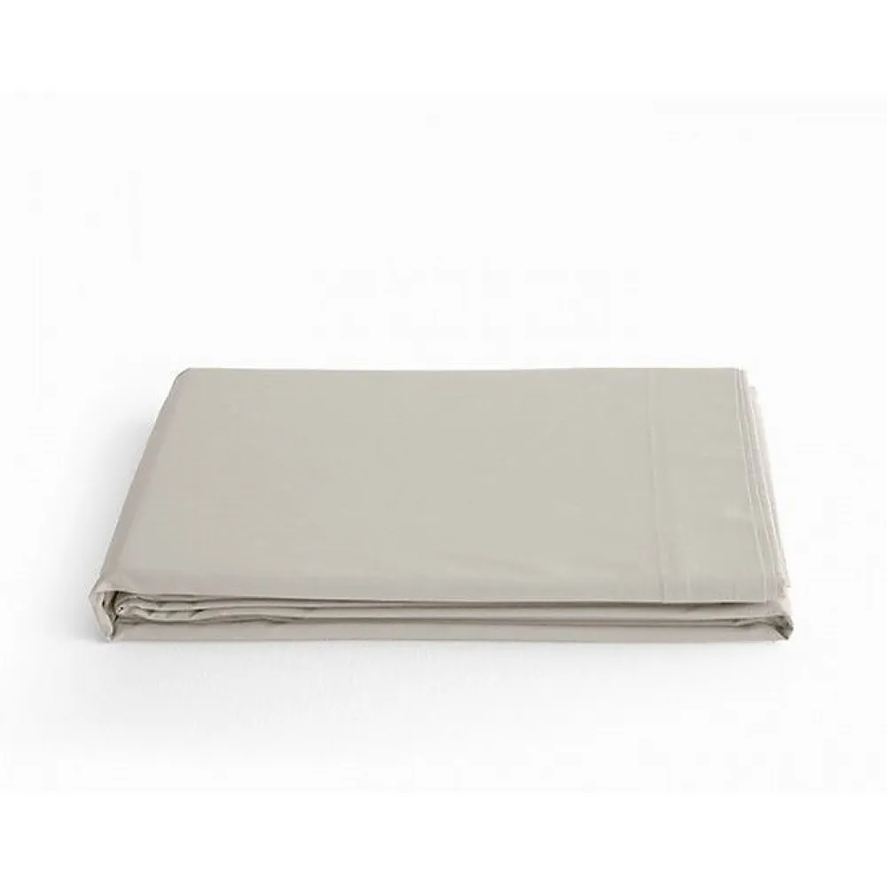 Vent Du Sud Drap plat percale pur coton peigné longues fibres 80 fils/cm² - Naturel - 240 x 300 cm pour lit 2 places* Drap Plat