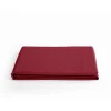 Drap plat percale pur coton peigné longues fibres 80 fils/cm² - Carmin - 180 x 290 cm pour lit 1 place>Vent Du Sud