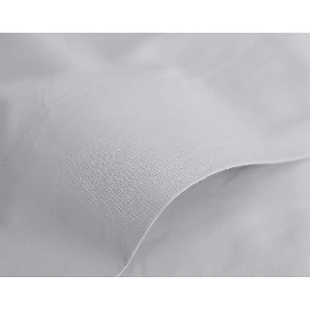 Drap plat percale pur coton peigné longues fibres 80 fils/cm² - Perle - 180 x 290 cm pour lit 1 place>Vent Du Sud Best