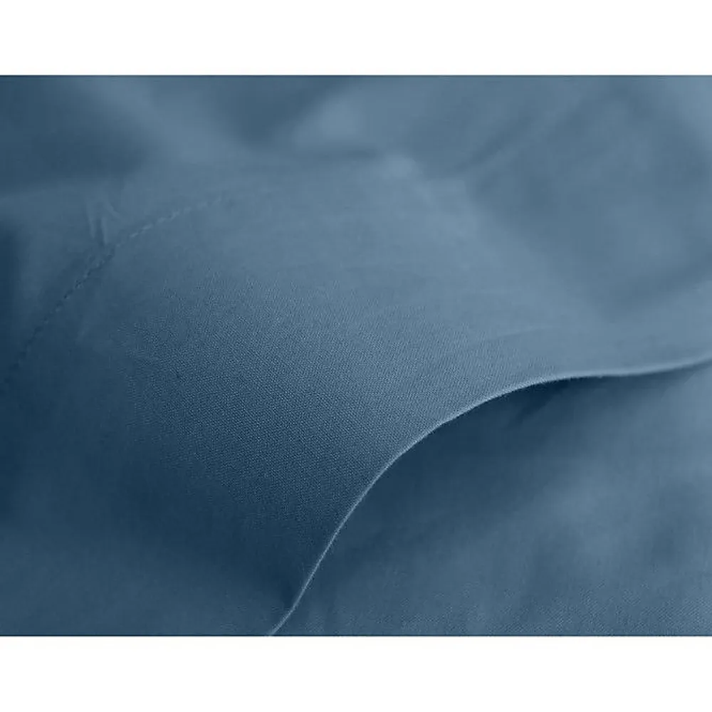 Drap plat percale pur coton peigné longues fibres 80 fils/cm² - Marine - 240 x 300 cm pour lit 2 places>Vent Du Sud
