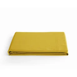 Drap plat percale pur coton peigné longues fibres 80 fils/cm² - Moutarde - 240 x 300 cm pour lit 2 places>Vent Du Sud Best