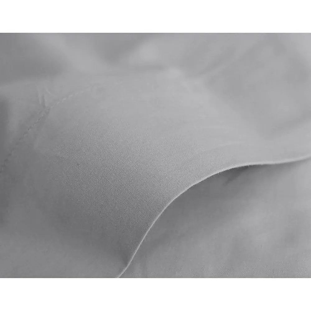 Vent Du Sud Drap plat percale 240x300 cm Gris coton peigné* Drap Plat
