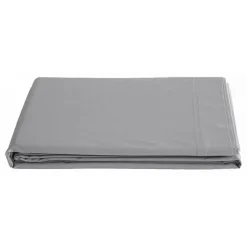 Vent Du Sud Drap plat percale 240x300 cm Gris coton peigné* Drap Plat