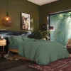 Coton Pur Drap plat Prémium 180x290 cm Vert fonce* Drap Plat