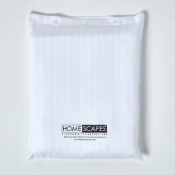 Homescapes Drap plat satin rayé en coton égyptien 330 fils blanc, 178x255 cm -* Drap Plat