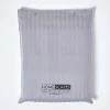 Homescapes Drap plat satin rayé en coton égyptien 330 fils gris, 230x255 cm -* Drap Plat