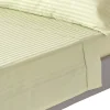 Homescapes Drap plat satin rayé en coton égyptien 330 fils vert sauge, 180x290 cm -* Drap Plat