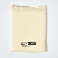 Homescapes Drap plat satin rayé en coton égyptien 330 fils jaune pâle, 178x255 cm -* Drap Plat