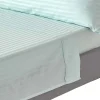Homescapes Drap plat satin rayé en coton égyptien 330 fils bleu, 178x255 cm -* Drap Plat