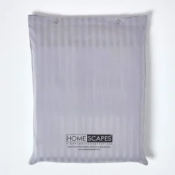 Homescapes Drap plat satin rayé en coton égyptien 330 fils gris, 270x300 cm -* Drap Plat