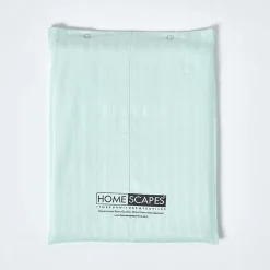 Drap plat satin rayé en coton égyptien 330 fils bleu, 180x290 cm -><noscript><img width=