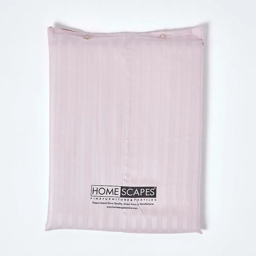 Drap plat satin rayé en coton égyptien 330 fils violet, 230x255 cm ->Homescapes Hot