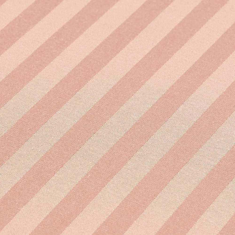 Drap plat satin rayé en coton égyptien 330 fils taupe, 178x255 cm ->Homescapes New