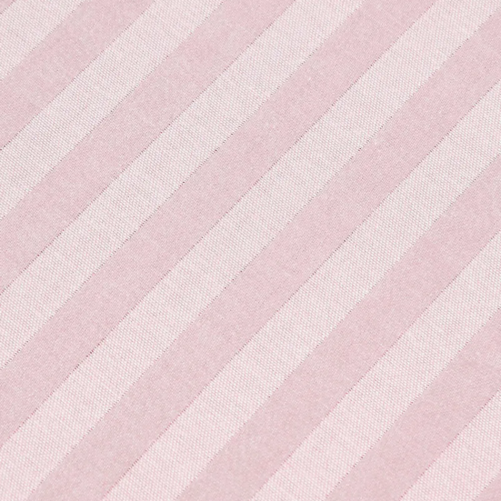 Drap plat satin rayé en coton égyptien 330 fils violet, 275x275 cm ->Homescapes Clearance
