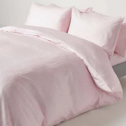 Homescapes Drap plat satin rayé en coton égyptien 330 fils violet, 240x300 cm -* Drap Plat