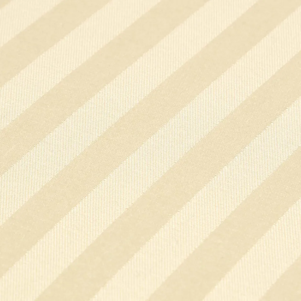 Drap plat satin rayé en coton égyptien 330 fils jaune pâle, 230x255 cm ->Homescapes Online