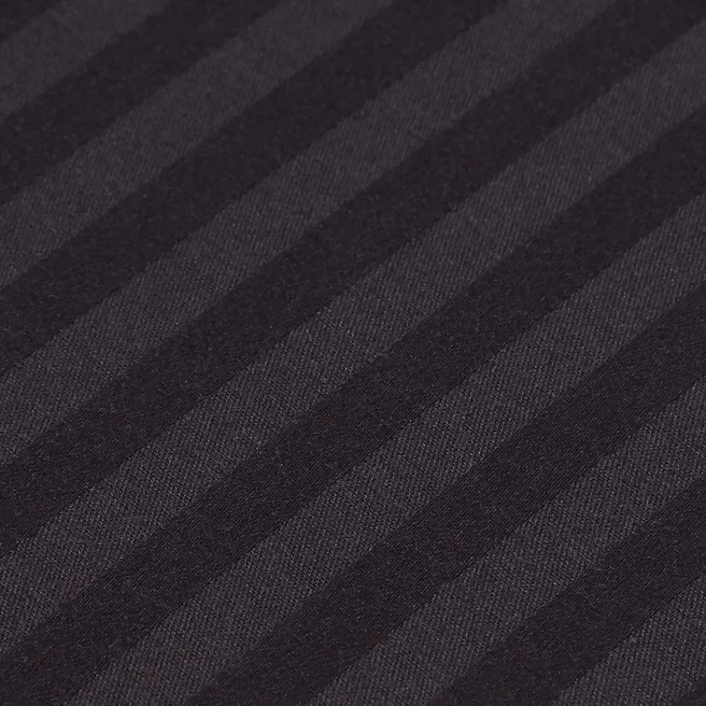 Homescapes Drap plat satin rayé en coton égyptien 330 fils noir, 180x290 cm -* Drap Plat