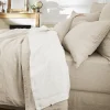 Drap plat "Soline" toutes dimensions Lin lavé - Soline Craie - 240 x 300 cm pour lit 2 places>L'Effet Papillon Hot
