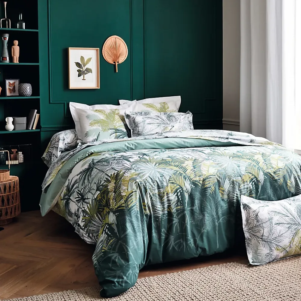 Tradilinge Drap plat style colonial (180x290 cm - Vert)* Drap Plat