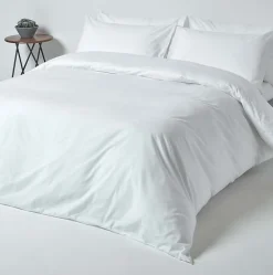 Homescapes Drap plat uni 100 % coton égyptien 200 fils blanc, 240x275 cm -* Drap Plat