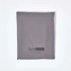 Homescapes Drap plat uni 100 % coton égyptien 200 fils gris foncé, 270x300 cm -* Drap Plat