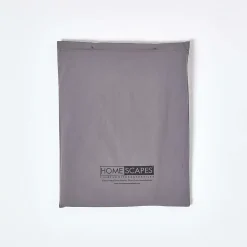 Homescapes Drap plat uni 100 % coton égyptien 200 fils gris foncé, 270x300 cm -* Drap Plat