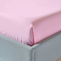 Homescapes Drap plat uni 100 % coton égyptien 200 fils rose, 270x300 cm -* Drap Plat