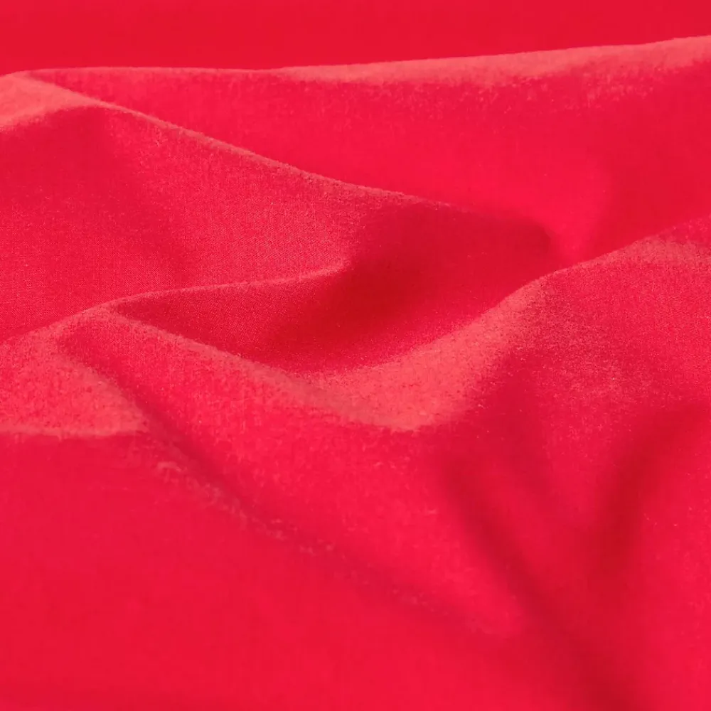 Homescapes Drap plat uni 100 % coton égyptien 200 fils rouge, 240x275 cm -* Drap Plat