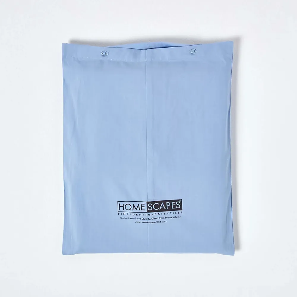 Homescapes Drap plat uni 100 % coton égyptien 200 fils bleu, 180x290 cm -* Drap Plat