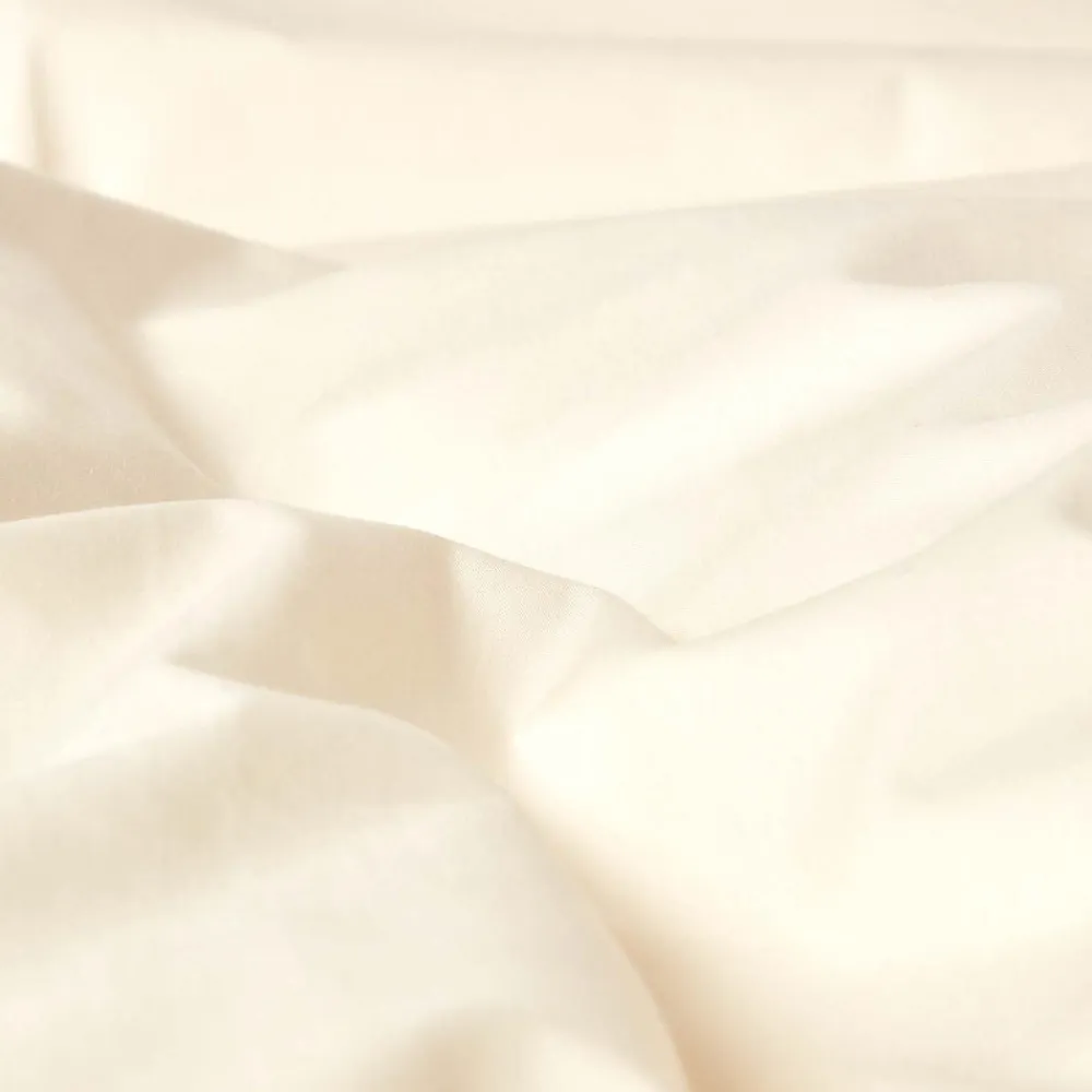 Drap plat uni 100 % coton égyptien 200 fils ivoire, 275x275 cm ->Homescapes Clearance
