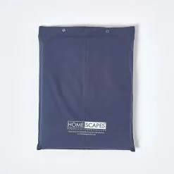 Homescapes Drap plat uni 100 % coton égyptien 200 fils bleu marine, 275x275 cm -* Drap Plat