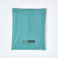 Homescapes Drap plat uni 100 % coton égyptien 200 fils bleu canard, 270x300 cm -* Drap Plat