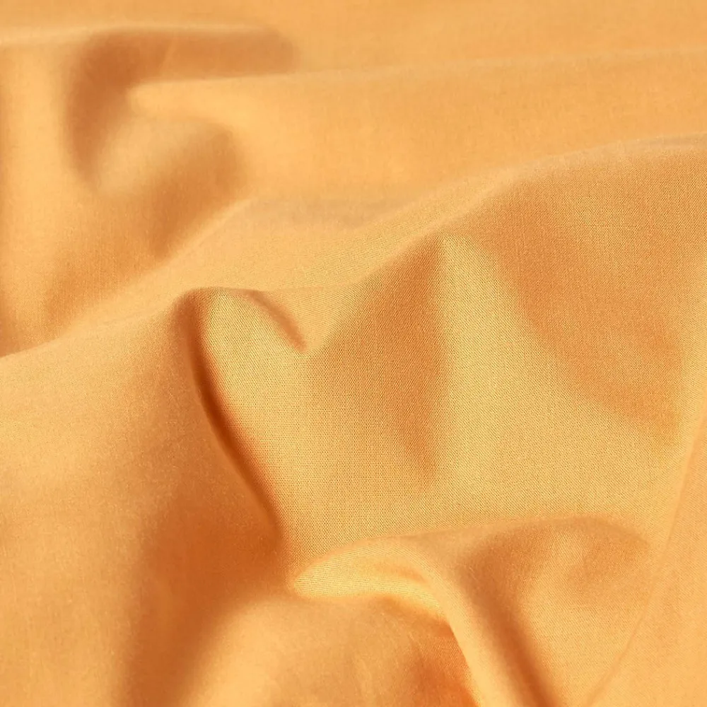 Homescapes Drap plat uni 100 % coton égyptien 200 fils jaune moutarde, 180x290 cm -* Drap Plat