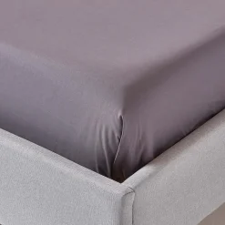Homescapes Drap plat uni 100 % coton égyptien 200 fils gris foncé, 240x275 cm -* Drap Plat