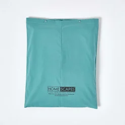 Drap plat uni 100 % coton égyptien 200 fils bleu canard, 240x275 cm -><noscript><img width=