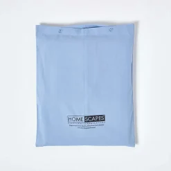 Homescapes Drap plat uni 100 % coton égyptien 200 fils bleu, 240x300 cm -* Drap Plat
