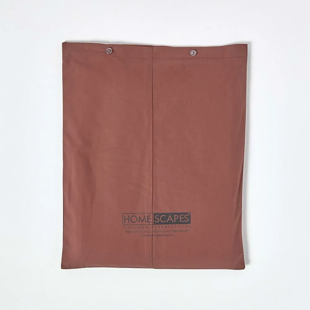 Homescapes Drap plat uni 100 % coton égyptien 200 fils marron chocolat, 230x255 cm -* Drap Plat