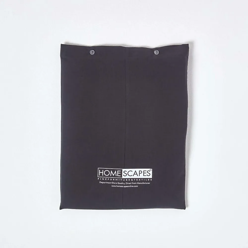 Homescapes Drap plat uni 100 % coton égyptien 200 fils noir, 230x255 cm -* Drap Plat