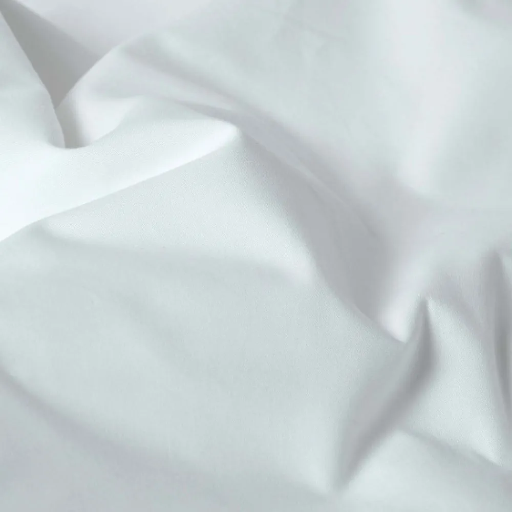 Drap plat uni 100 % coton égyptien 200 fils blanc, 270x300 cm ->Homescapes